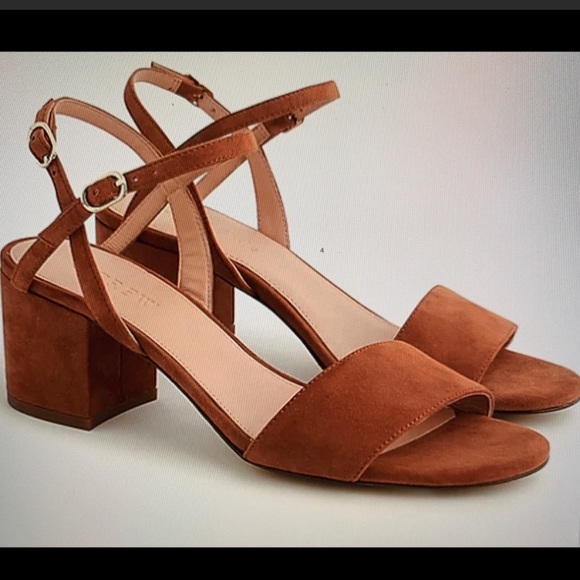 J. Crew Shoes - J. Crew Suede Block Heels Sandal sz 7.5